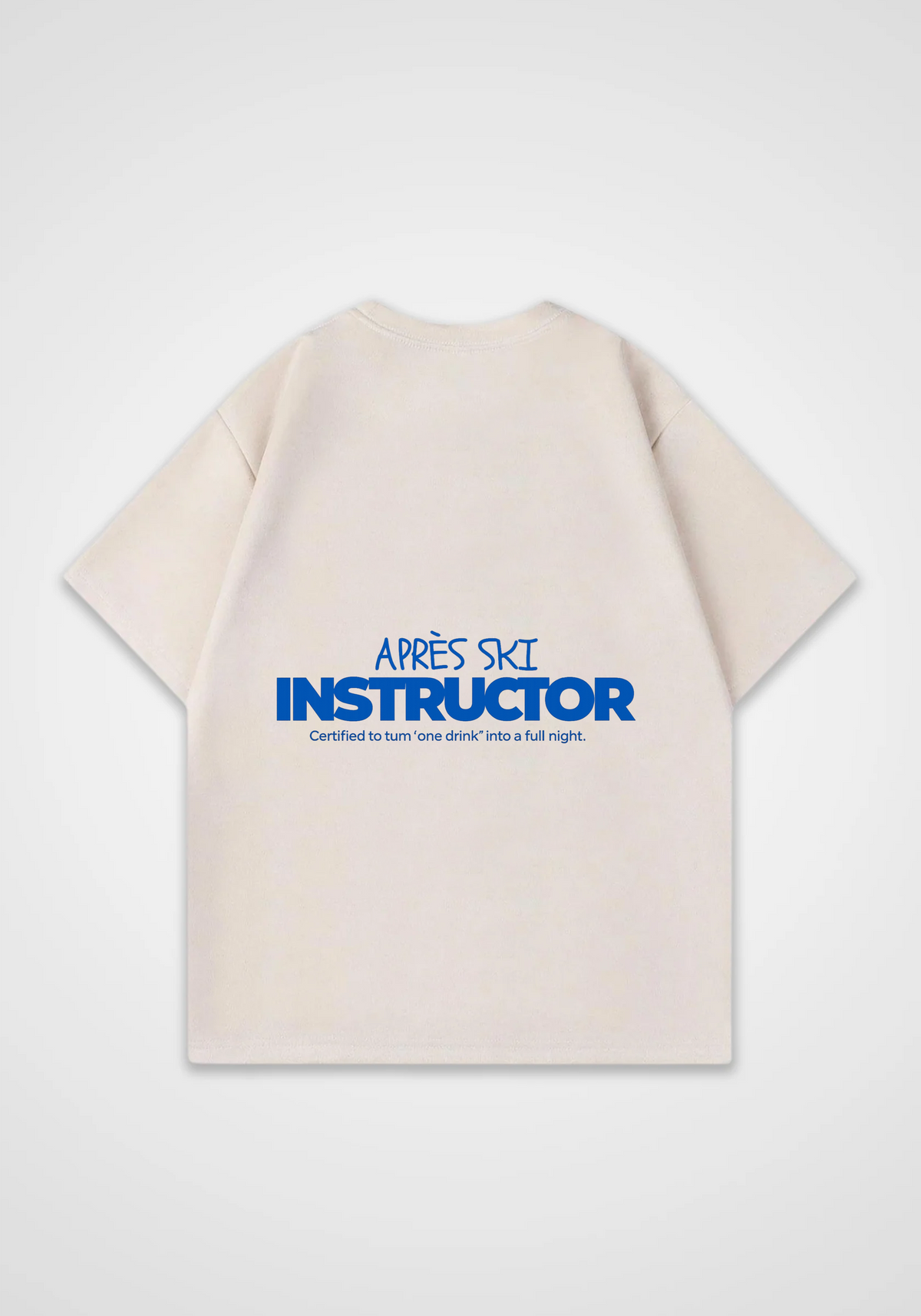 Instructor Oversized Shirt - Beige Back (Designed)