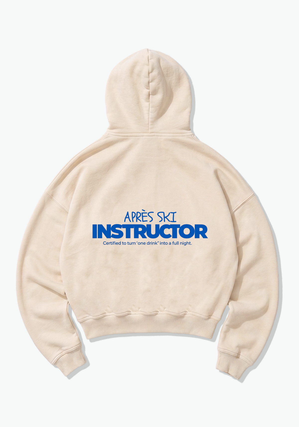 Instructor Oversized Hoodie - Beige Back (Designed)