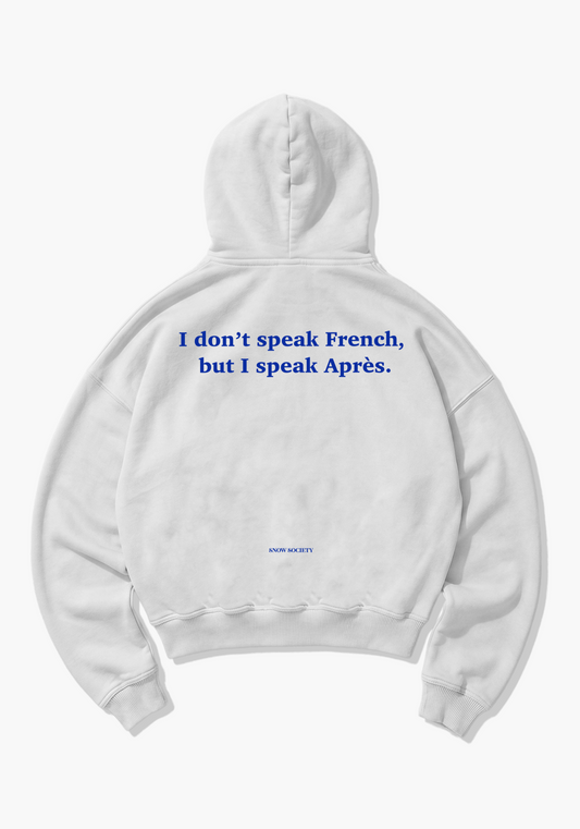 I Dont Speek French Oversized Hoodie - White Back (Designed)