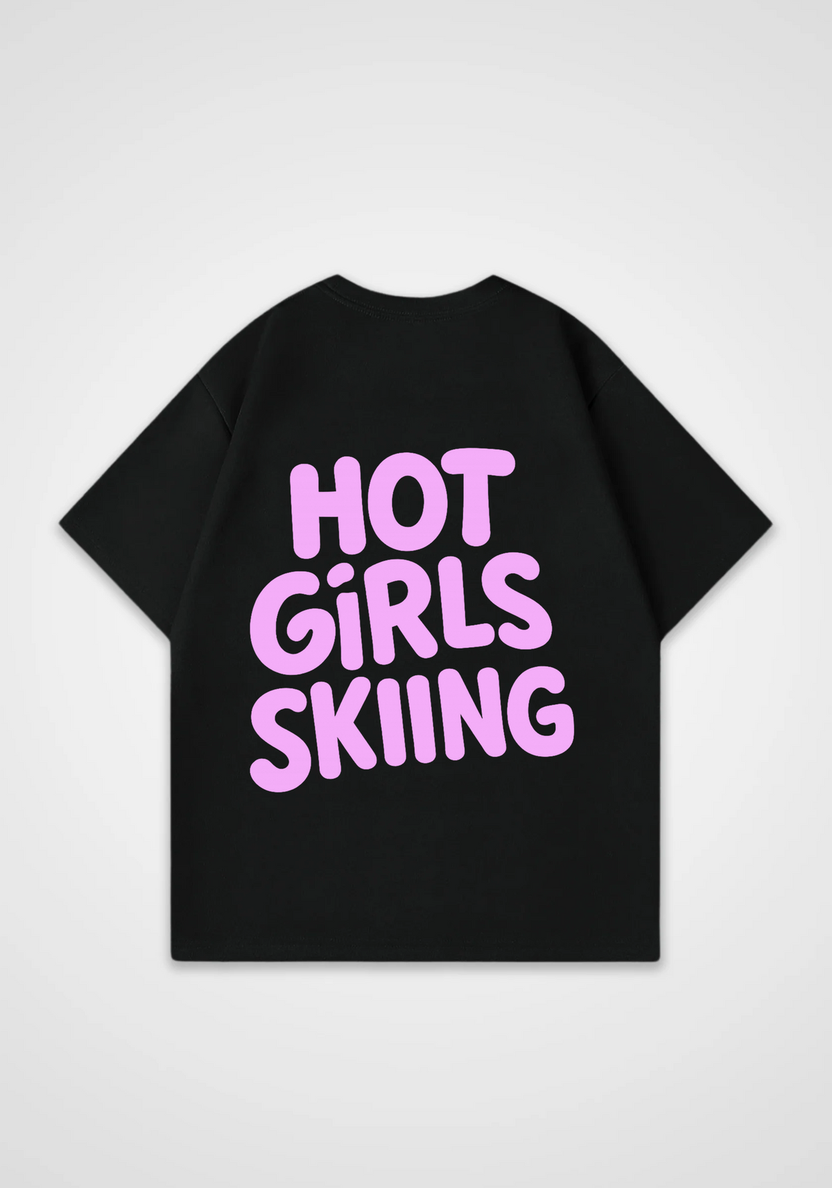 Hot Skiing Oversized Shirt - Black Back (Designed)