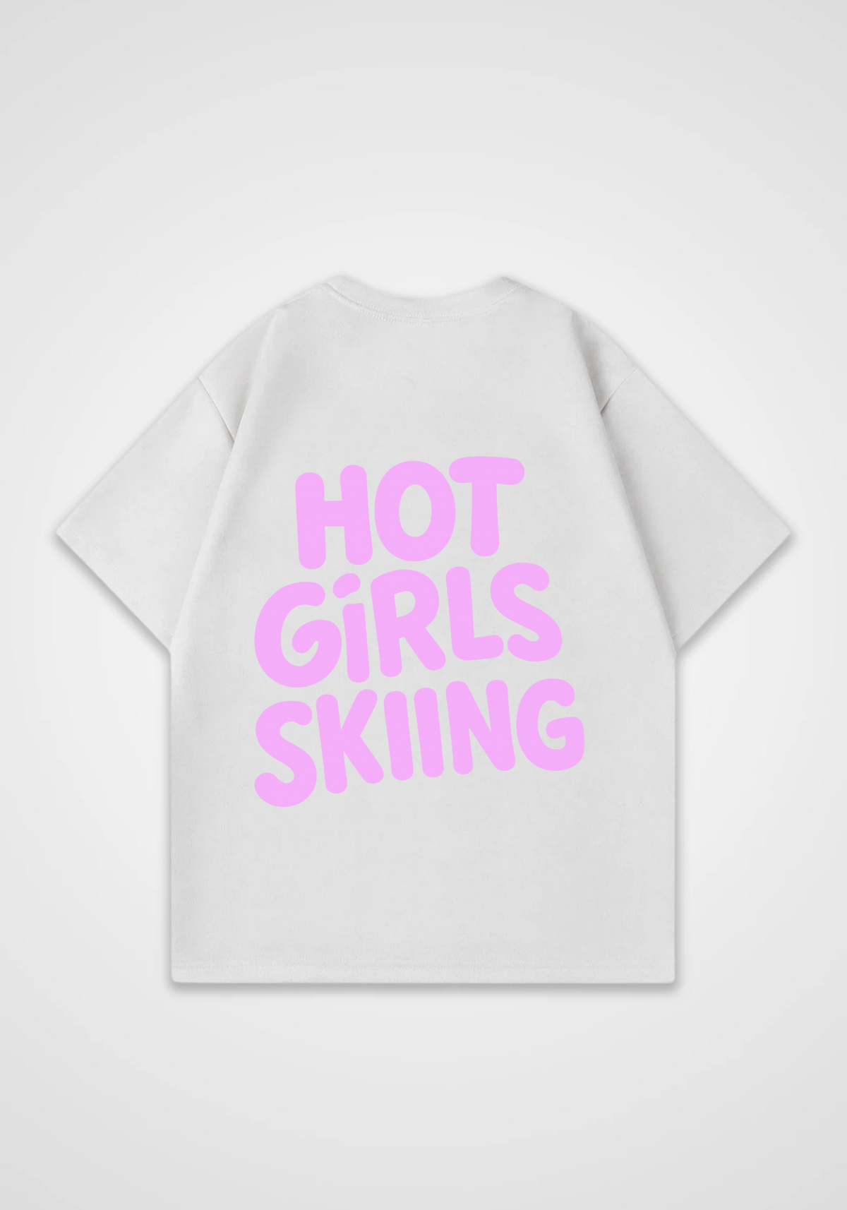 Hot Skiing Oversized Shirt - White Back (Designed)