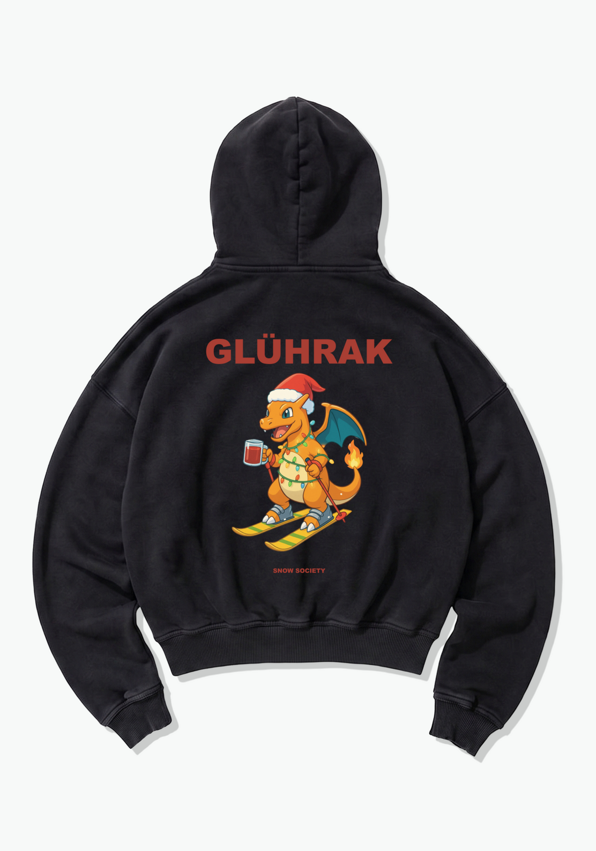 Glührak Oversized Hoodie - Black Back (Designed)