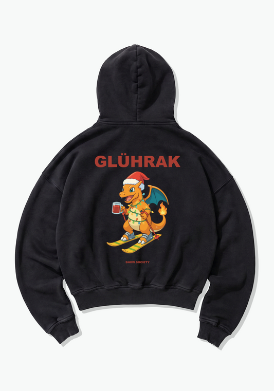 Glührak Oversized Hoodie - Black Back (Designed)