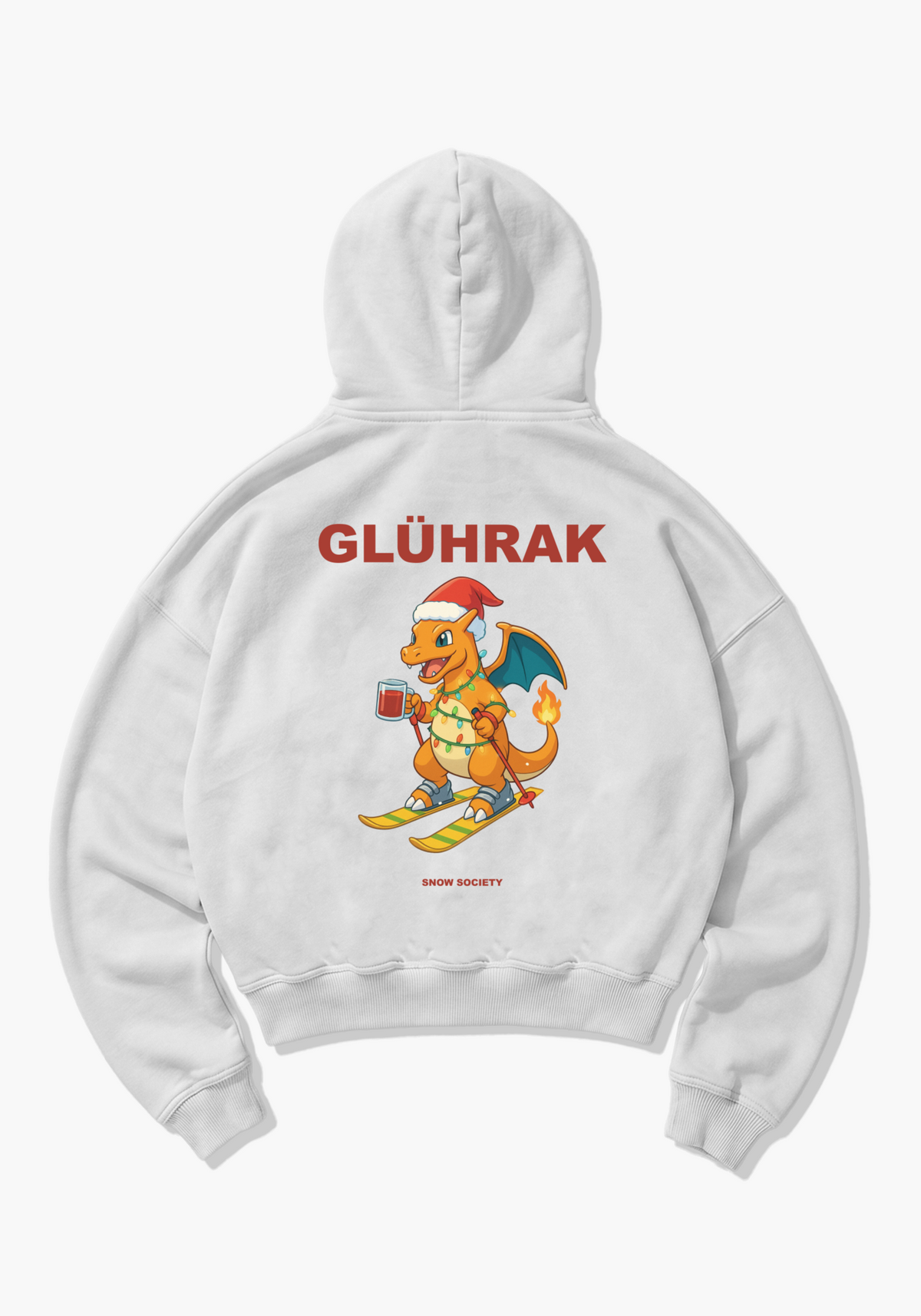 Glührak Oversized Hoodie - White Back (Designed)