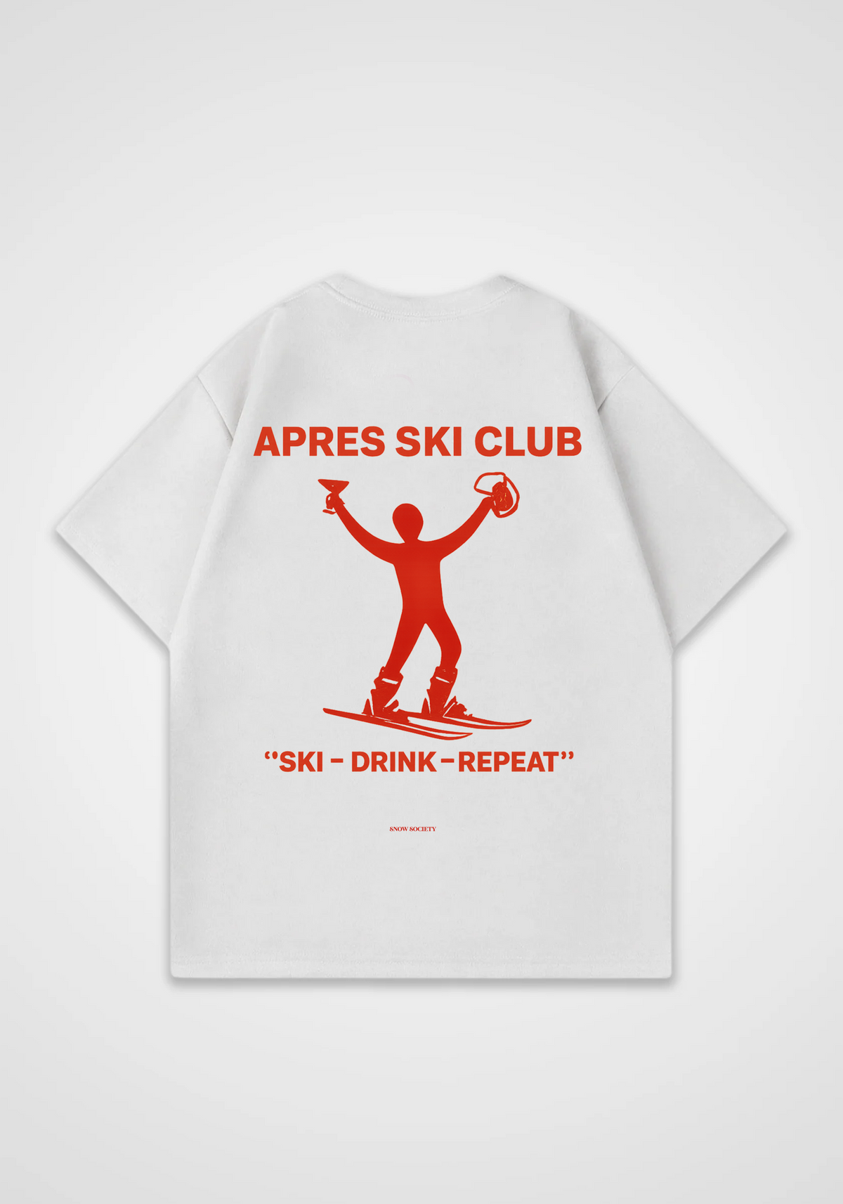 Apres Ski Club Oversized Shirt - White Back (Designed)
