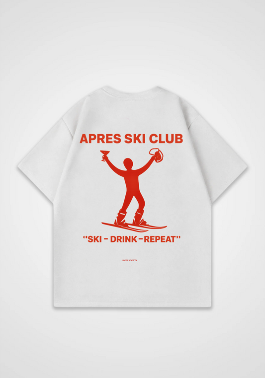 Apres Ski Club Oversized Shirt - White Back (Designed)