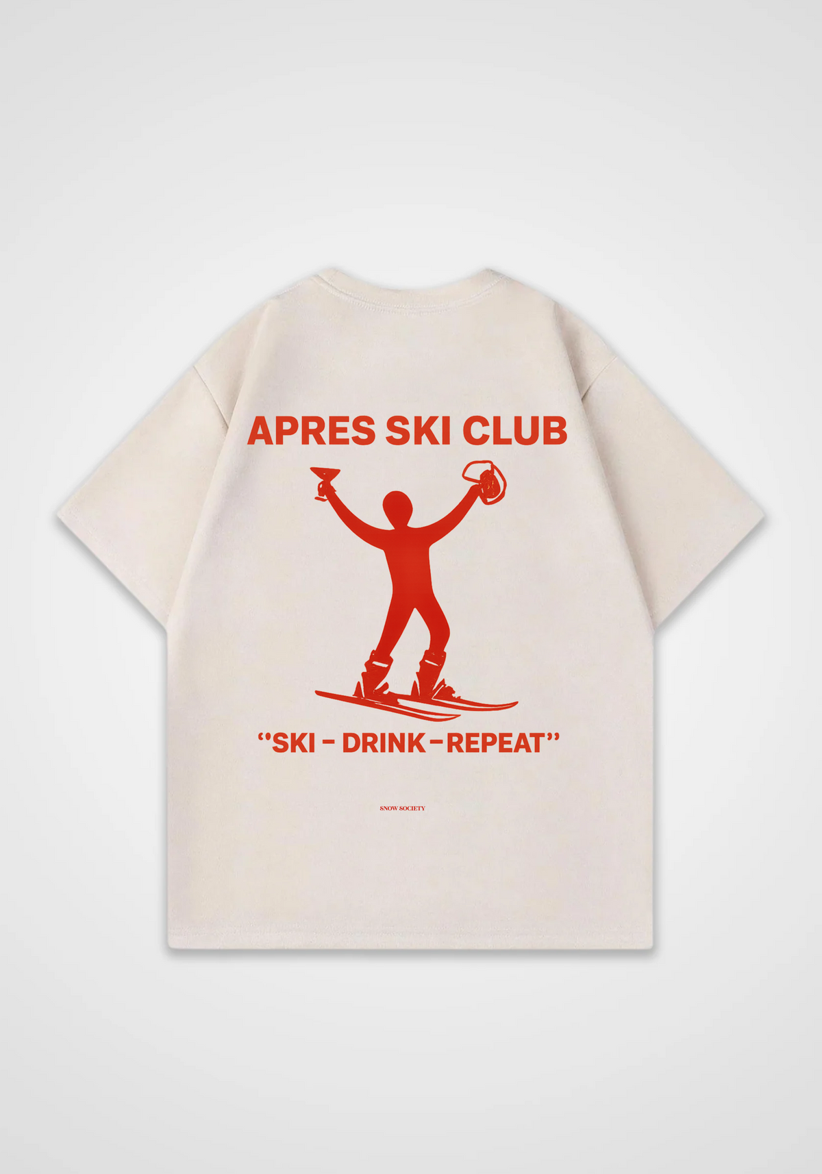 Apres Ski Club Oversized Shirt - Beige Back (Designed)