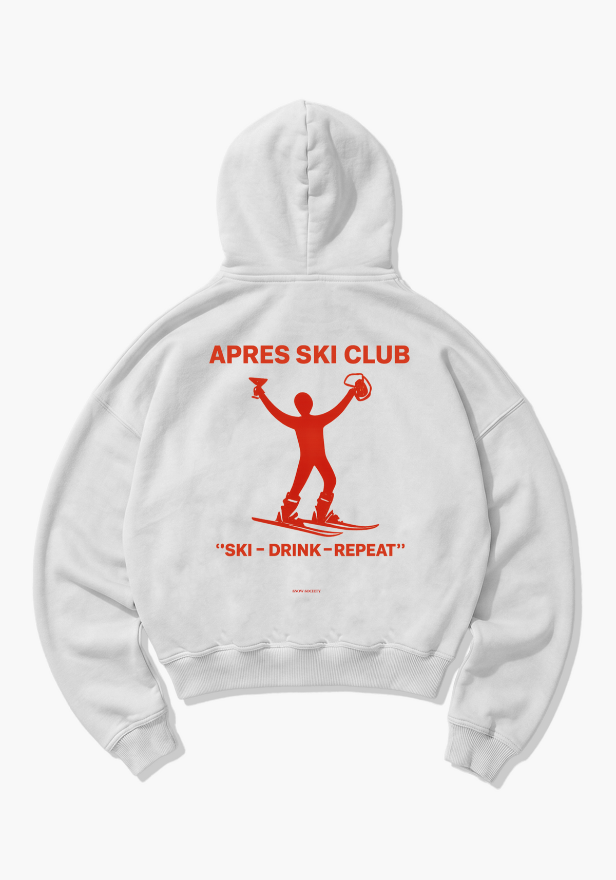 Apres Ski Club Oversized Hoodie - White Back (Designed)