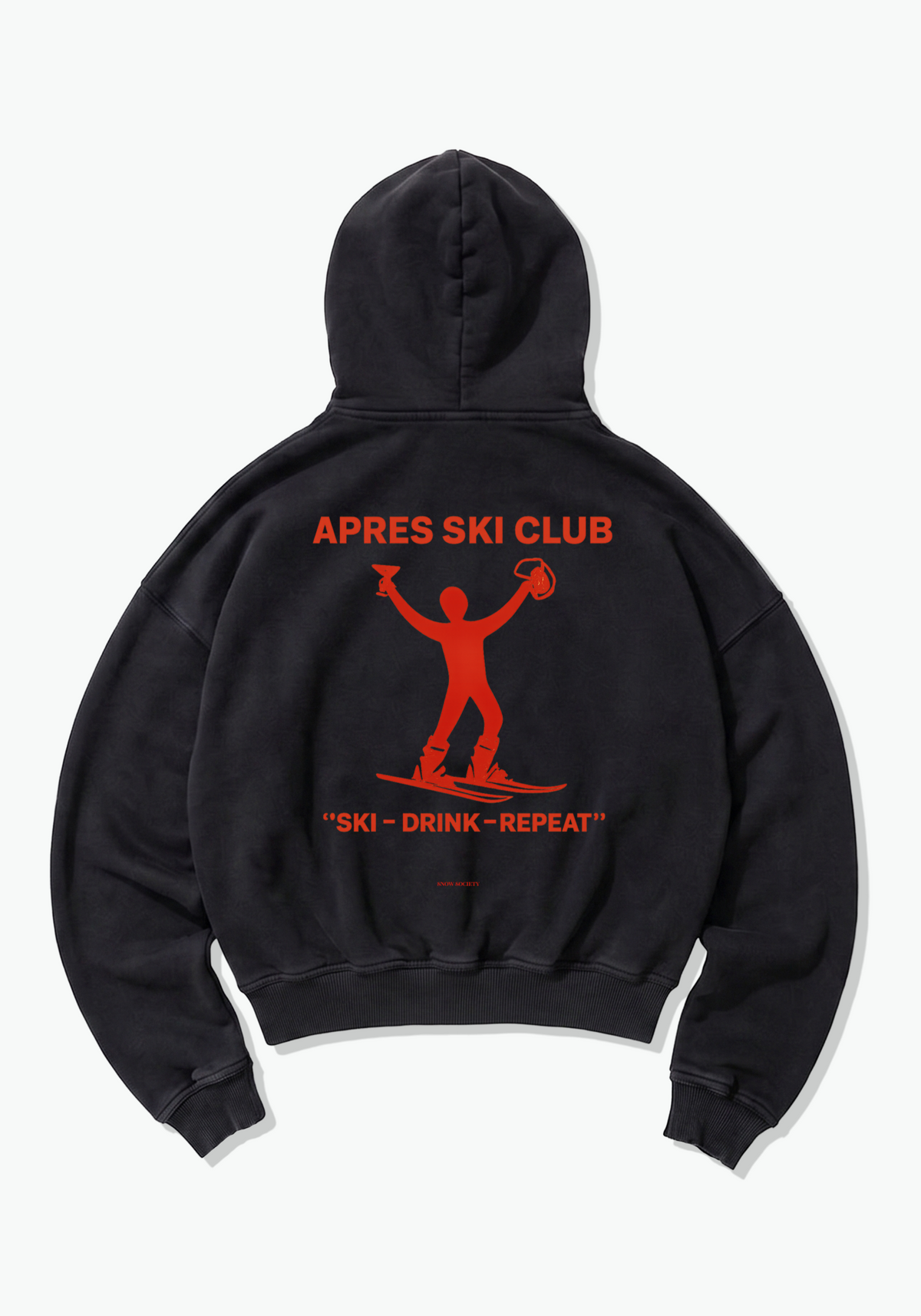 Apres Ski Club Oversized Hoodie - Black Back (Designed)