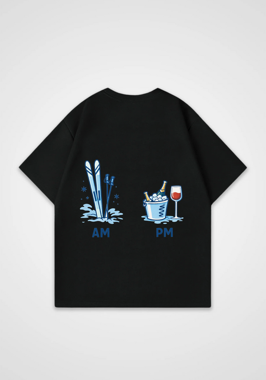 AM PM Oversized Shirt - Black Back (Designed)