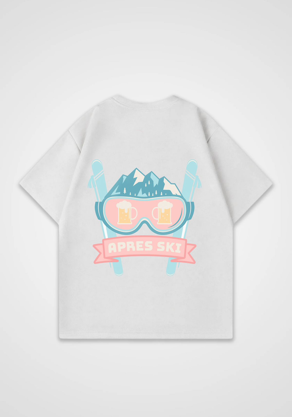 Apres Ski Oversized Shirt - White Back (Designed)