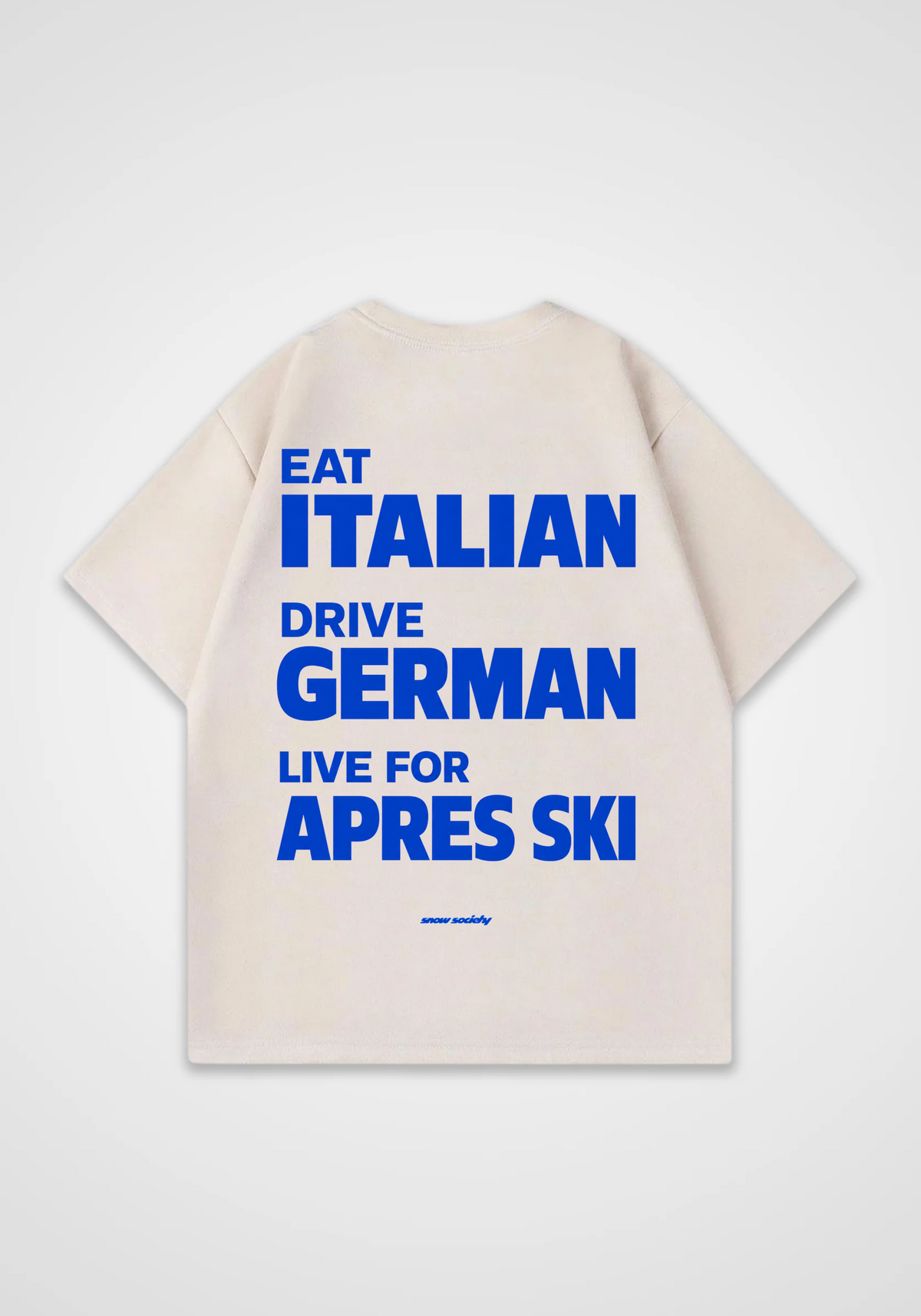 Visit Apres Ski Oversized Shirt - Beige Back (Designed)