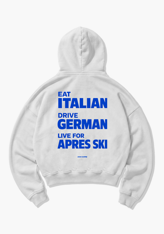 Visit Apres Ski Oversized Hoodie - White Back (Designed)