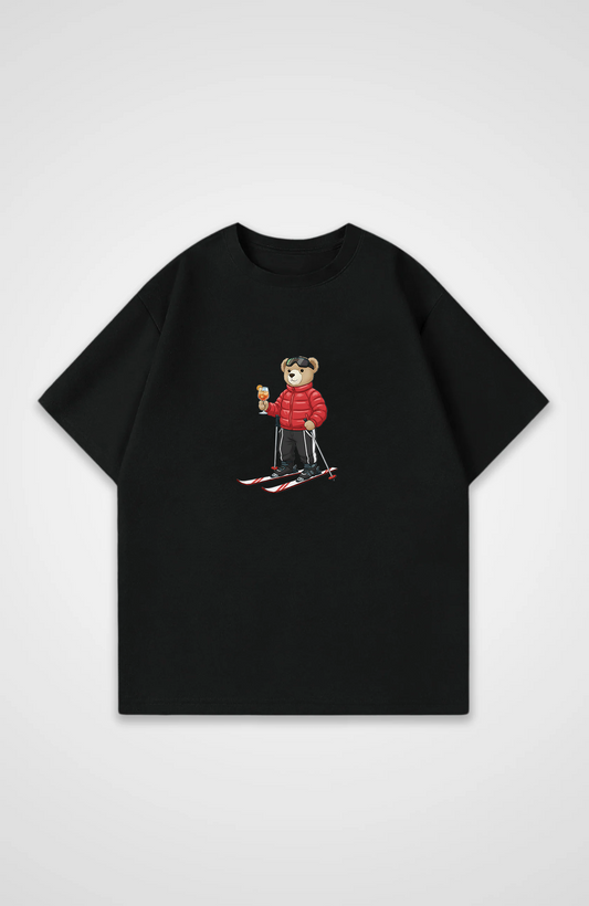 Ski Bär Rot Oversized Shirt
